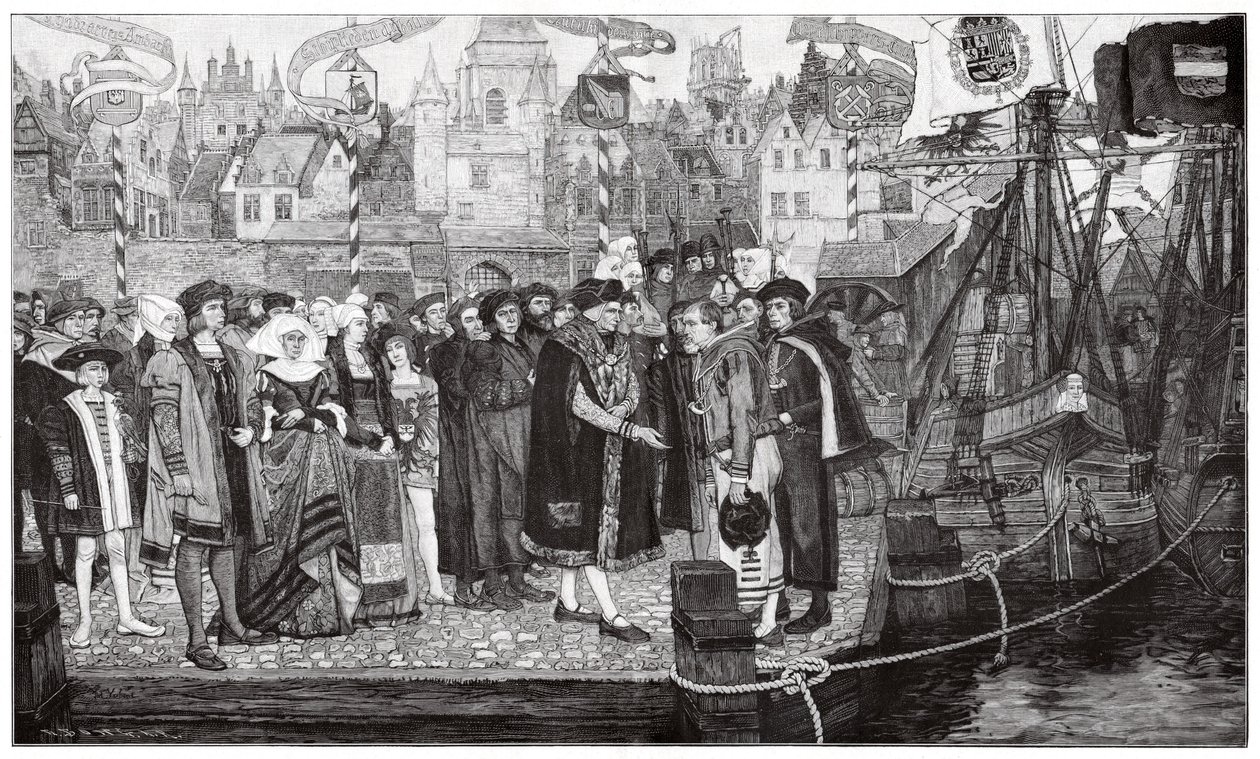 Suikerhandel, Antwerpen, ca. 1510-20 door Pieter Verhaert