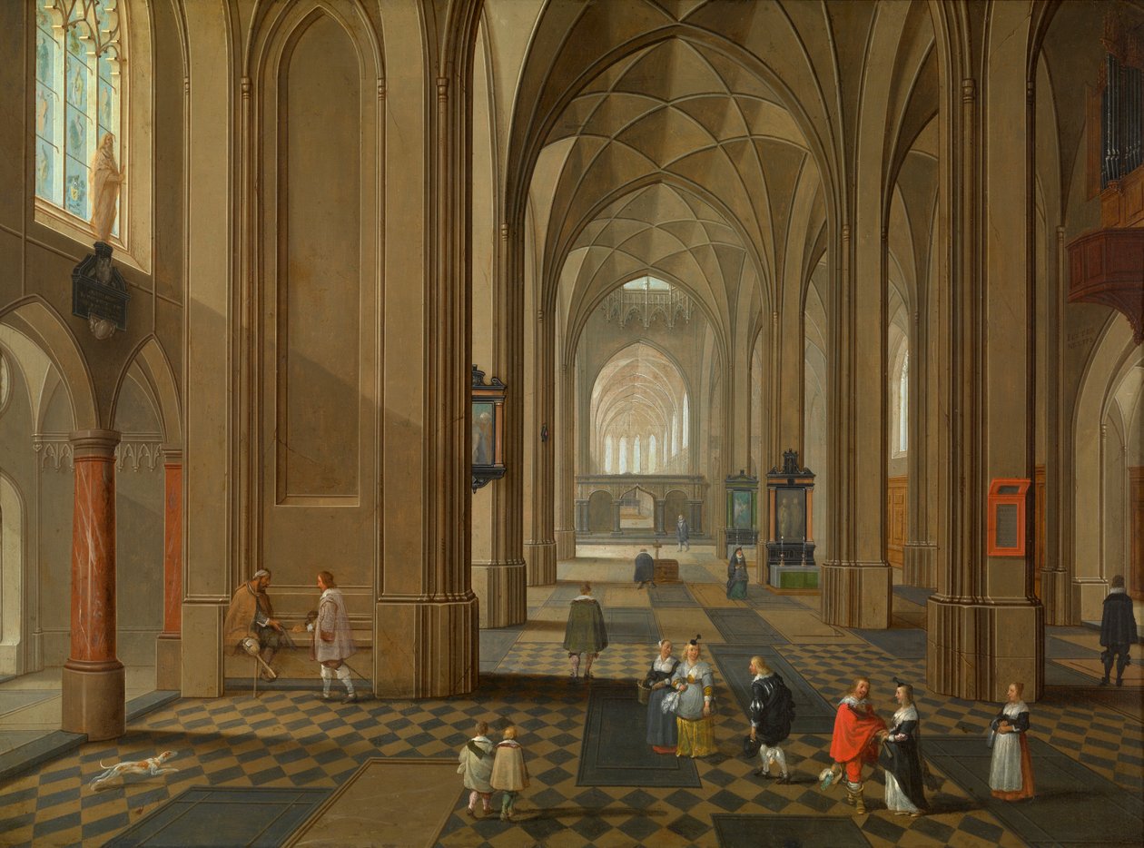 Interieur van een kerk door Pieter and Coques Gonzales (1614 84) Neefs II