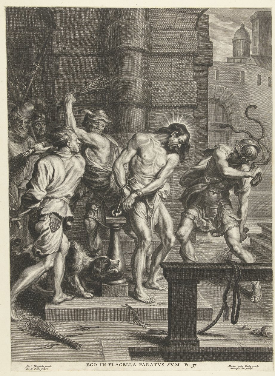 Geseling van Christus door soldaten door Pieter de Bailliu (I)