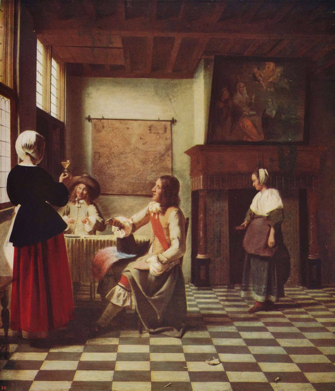 Interieur van een Nederlands huis, ca. 1658, ca. 1915 door Pieter de Hooch