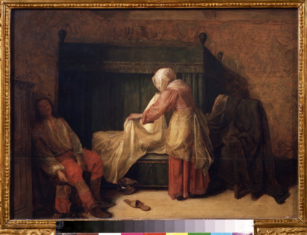 De ochtend van een jonge man door Pieter de Hooch