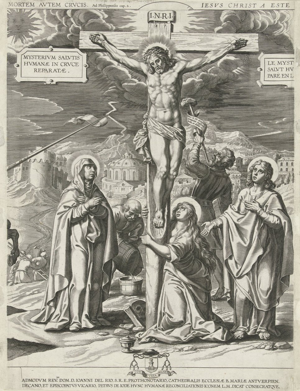 Kruisiging van Christus (middendeel) door Pieter de Jode (I)