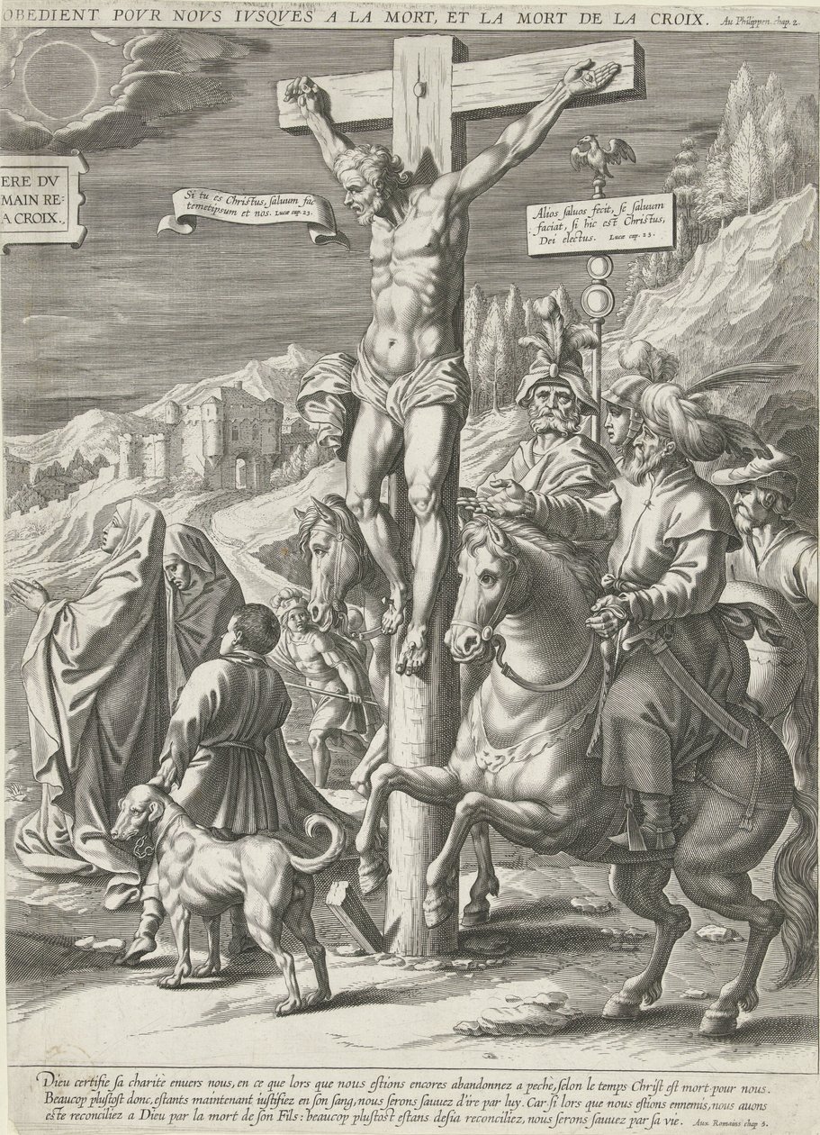Kruisiging van Christus, rechterdeel door Pieter de Jode (I)