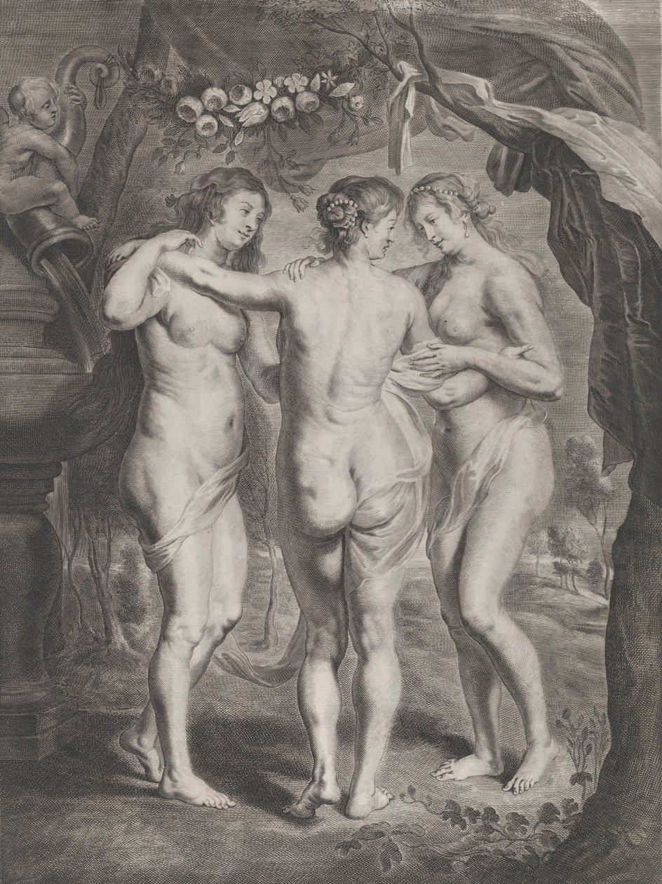 De drie Gratiën door Pieter de Jode II