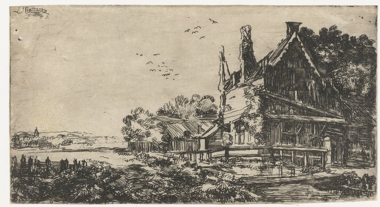 Huis met de drie schoorstenen door Pieter de With (attributed to)