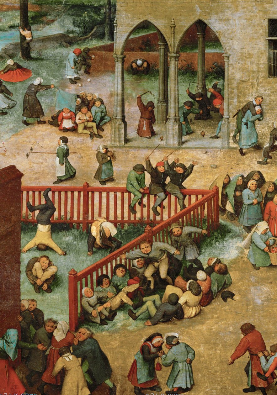 Kinderspelen (schilderij op eikenhout) door Pieter the Elder Bruegel