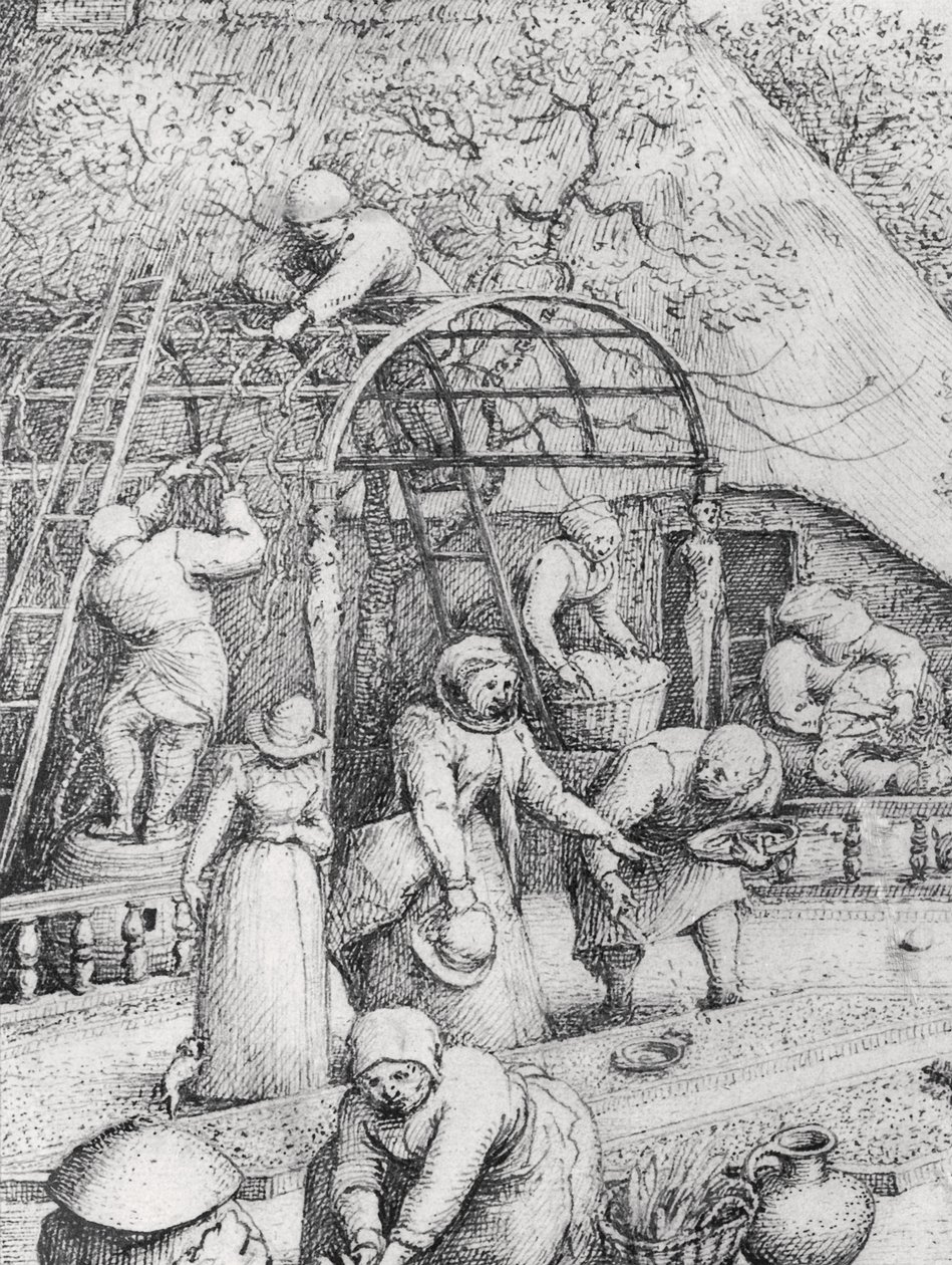 Detail van Lente door Pieter Bruegel the Elder