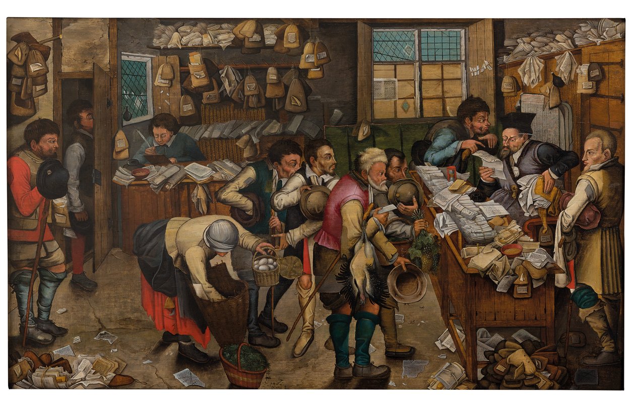 De betaling van tienden door Pieter the Younger Brueghel