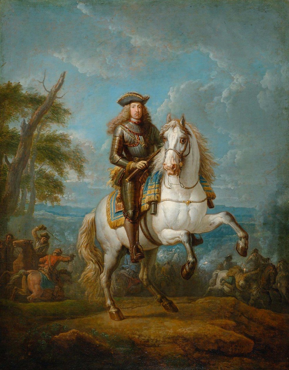 Ruitersportret van Karel VI, keizer van het Heilige Roomse Rijk door Pieter van Bloemen