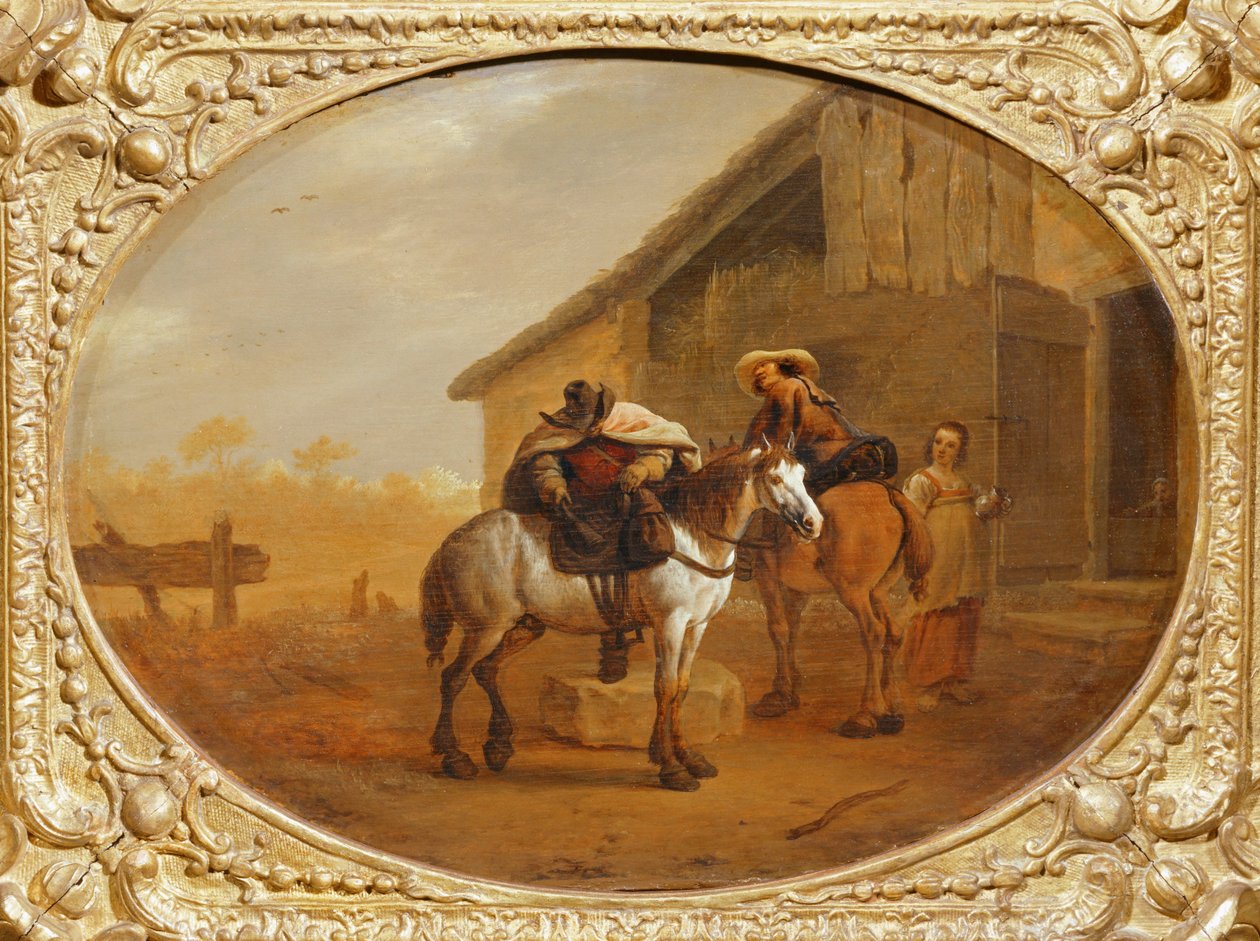 Het vertrek van het hotel ... door Pieter van Laer