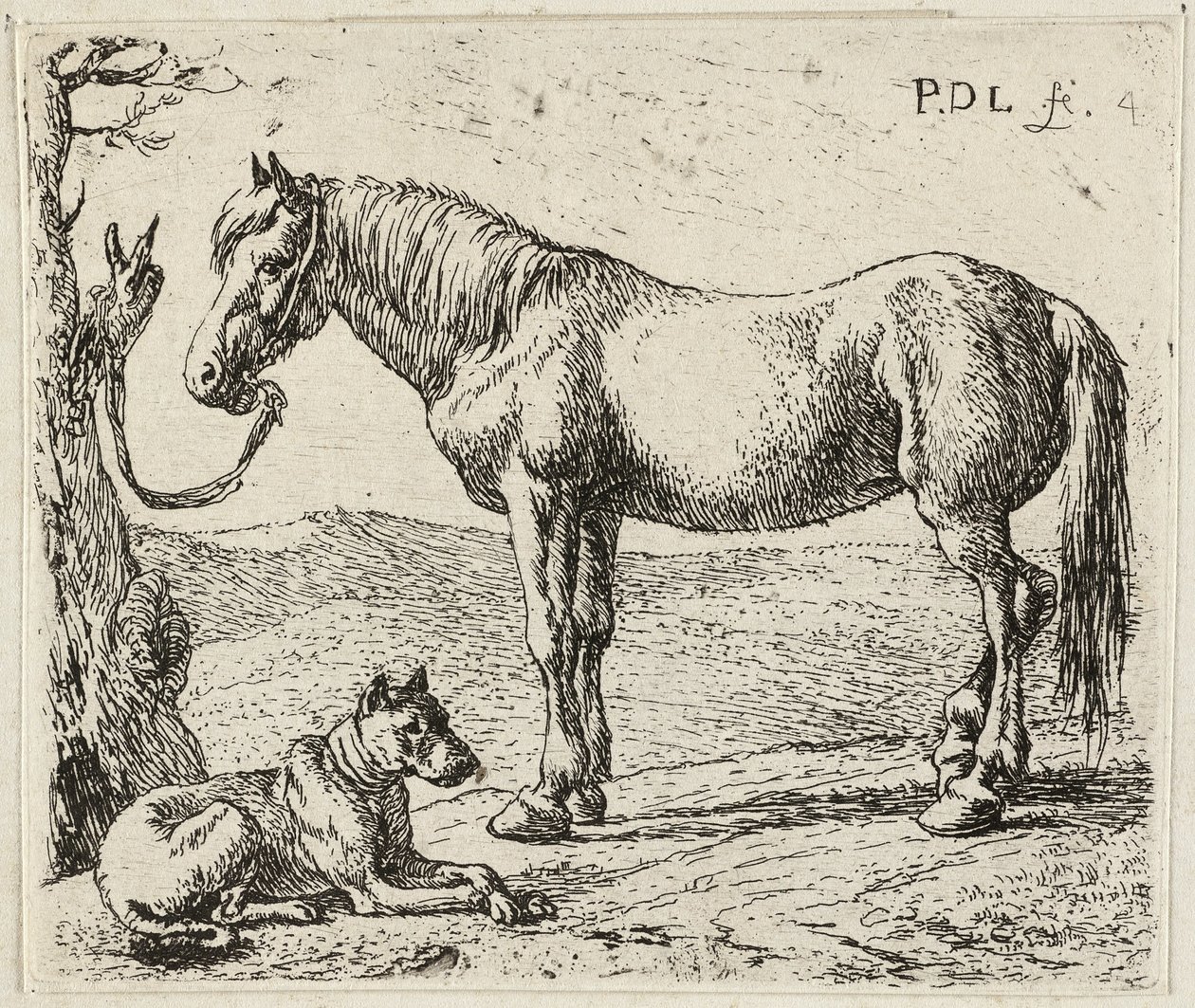Het paard en de hond door Pieter van Laer