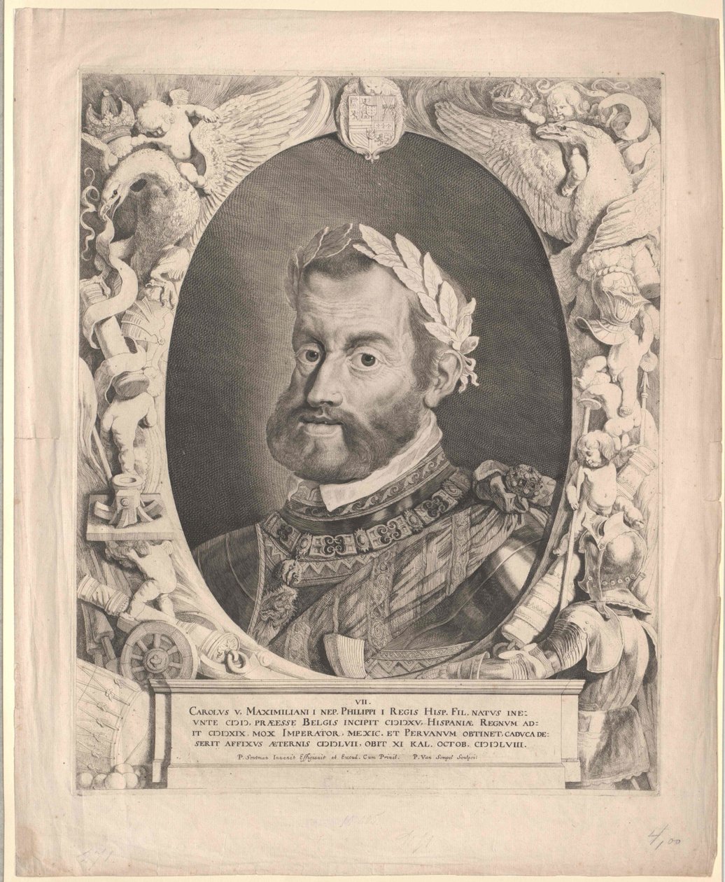 Heilige Roomse keizer Karel V (prent) door Pieter van Sompel