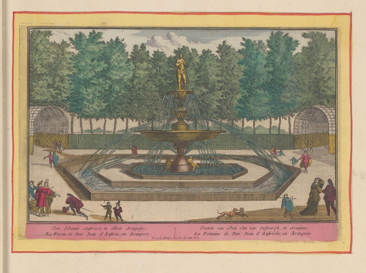 Fontein van Don Juan van Oostenrijk in de tuinen van het Koninklijk Paleis van Aranjuez door Pieter van den Berge