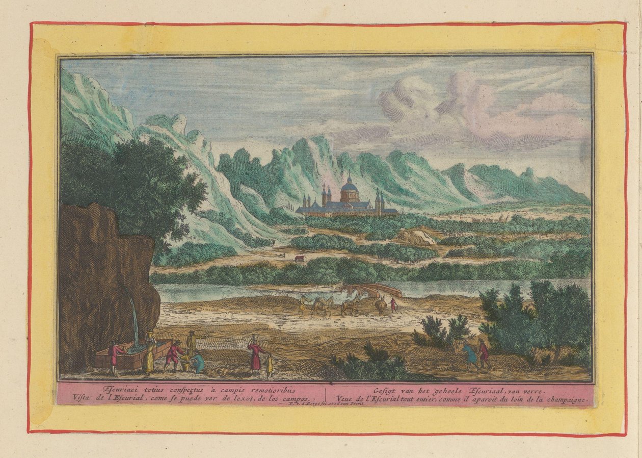 Landschap met Escorial door Pieter van den Berge