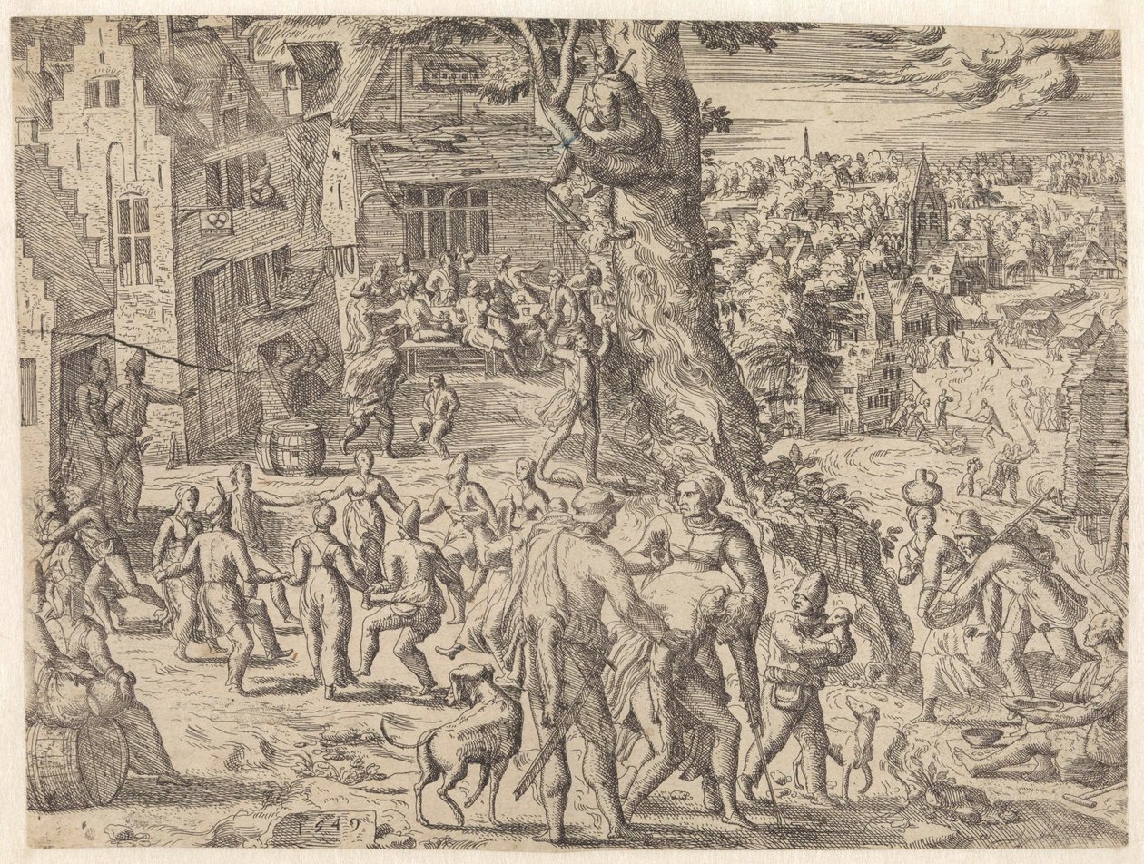Boerenkermis door Pieter van der Borcht (I) (attributed to)