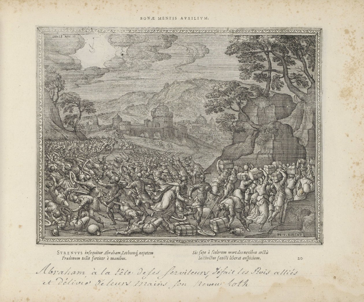 Abraham bevrijdt Lot door Pieter van der Borcht (I)