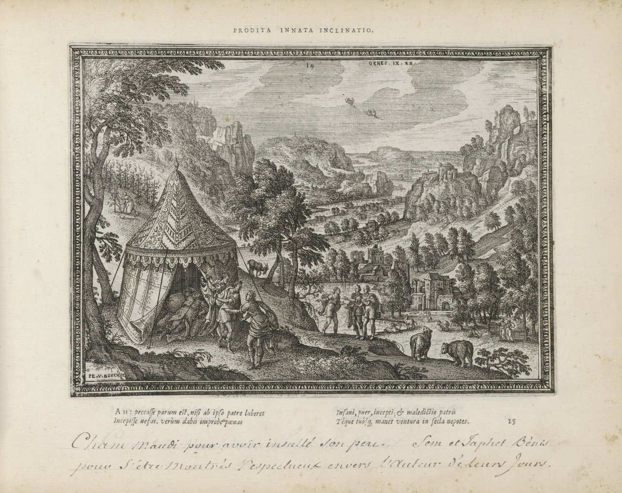 Dronkenschap van Noach door Pieter van der Borcht (I)