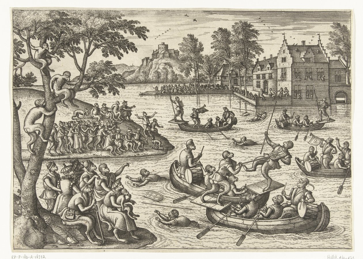 Steekspel op het water door Pieter van der Borcht (I)