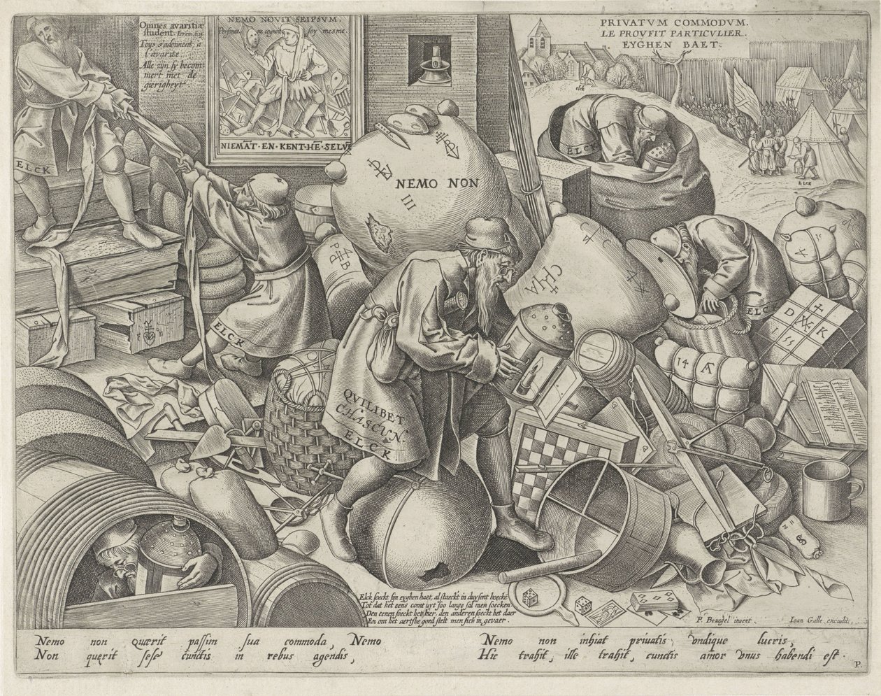 Allegorie op de zelfzucht door Pieter van der Heyden