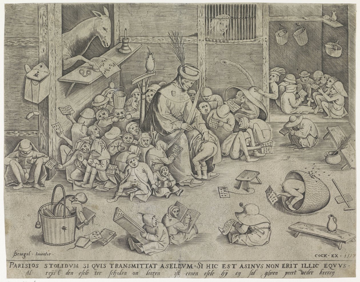 De ezel in school door Pieter van der Heyden