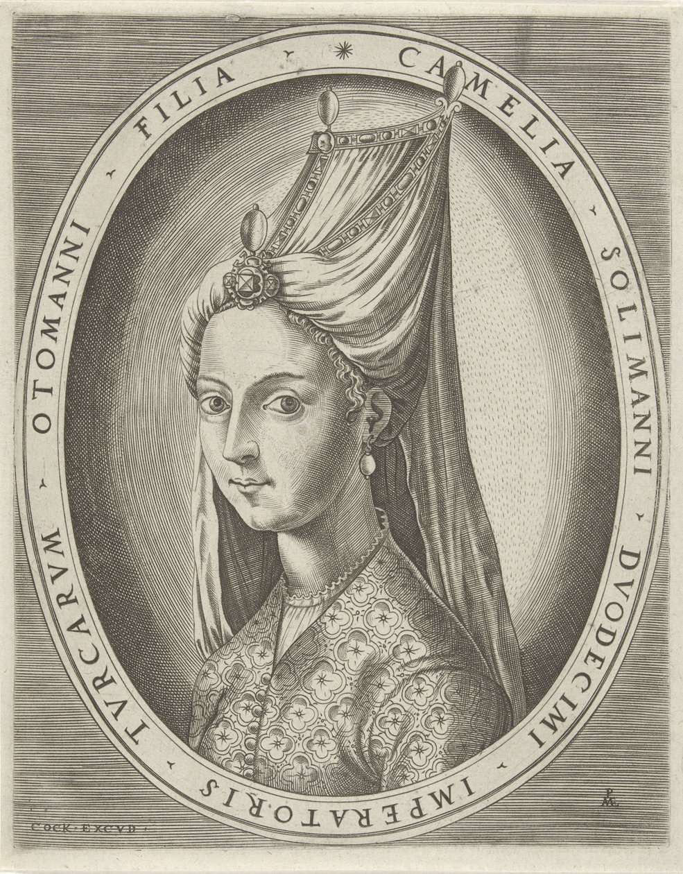 Portret van Camalia, dochter van Suleyman I de Grote door Pieter van der Heyden