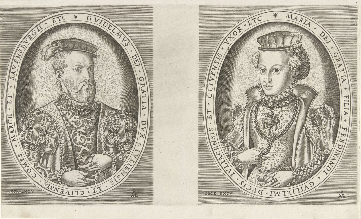 Portretten van Willem II, hertog van Gelre, en van Maria van Oostenrijk, hertogin van Gelre Portretten van heersers door Pieter van der Heyden