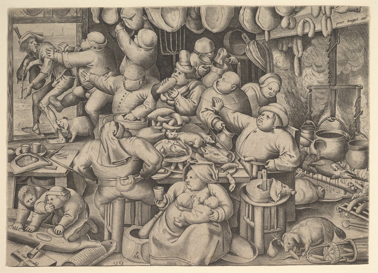 De Vette Keuken, 1563 door Pieter van der Heyden