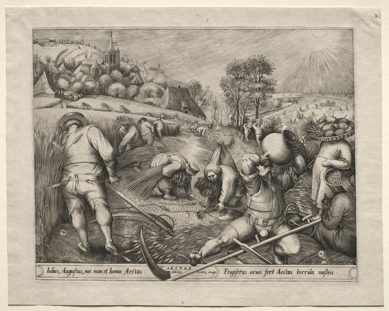 De Vier Seizoenen: Zomer, 1570 door Pieter van der Heyden