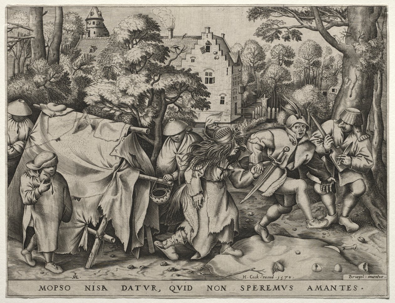 De Bruiloft van Mopsus en Nisa, 1570 door Pieter van der Heyden