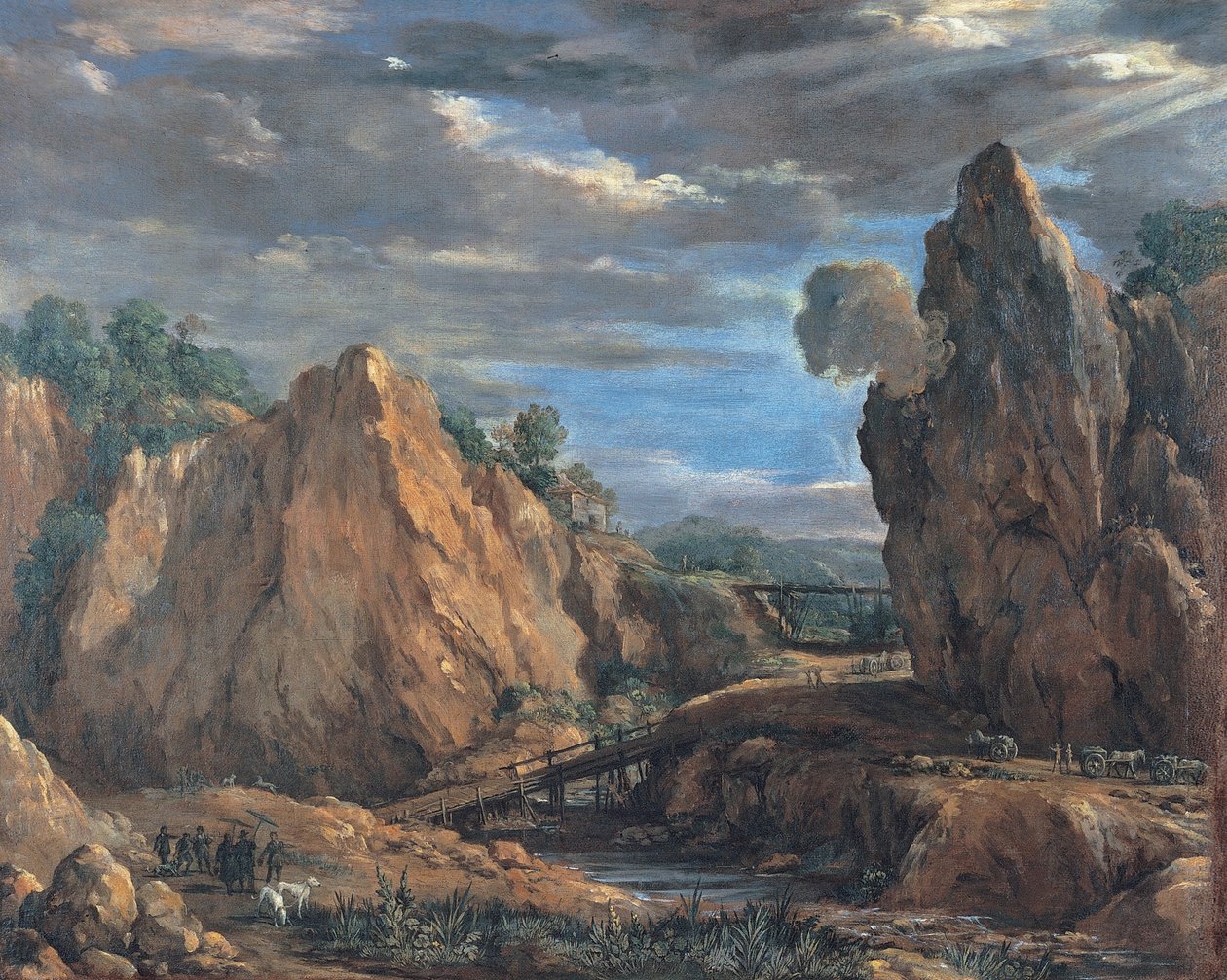 De Alunmijnen van Tolfa door Pietro da Cortona