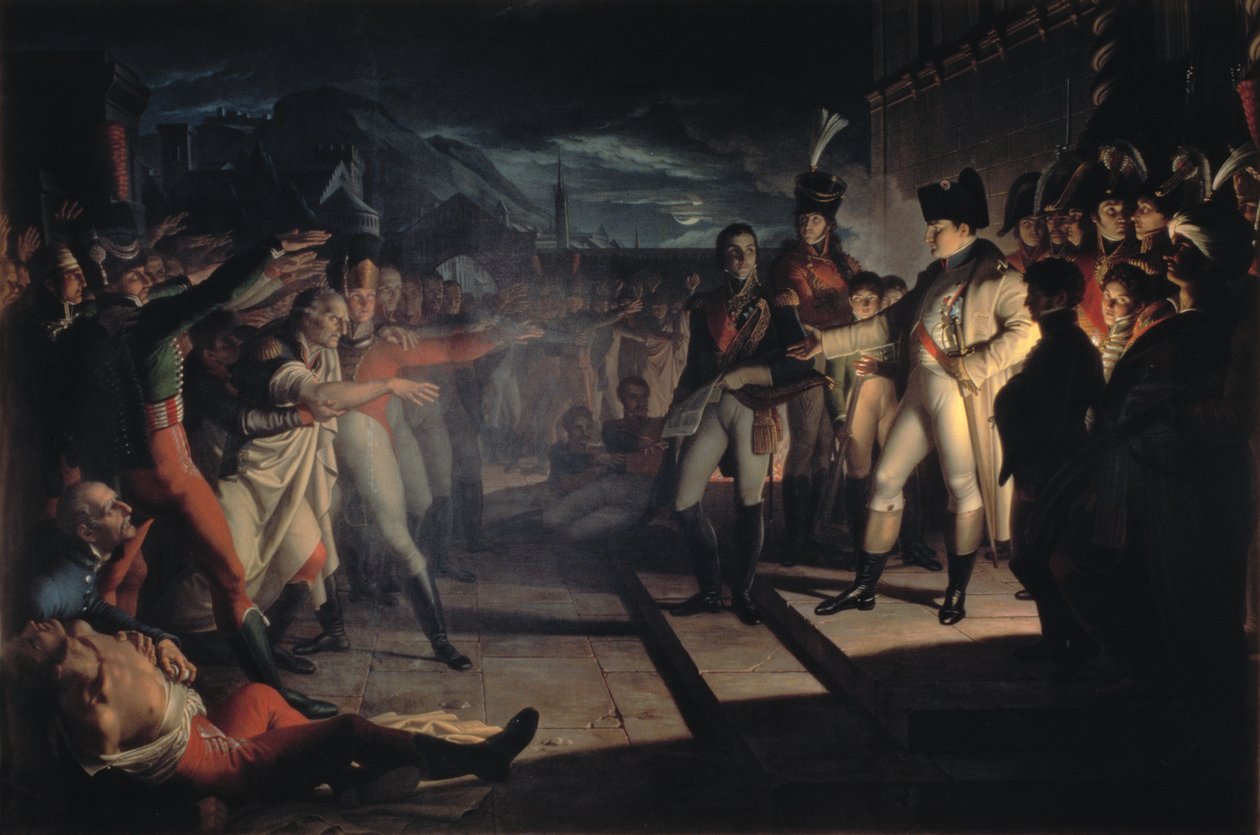 De eed van de Sassoni aan Napoleon Bonaparte na de Slag bij Jena-Auerstadt, 14 oktober 1806, 1820 door Pietro Benvenuti