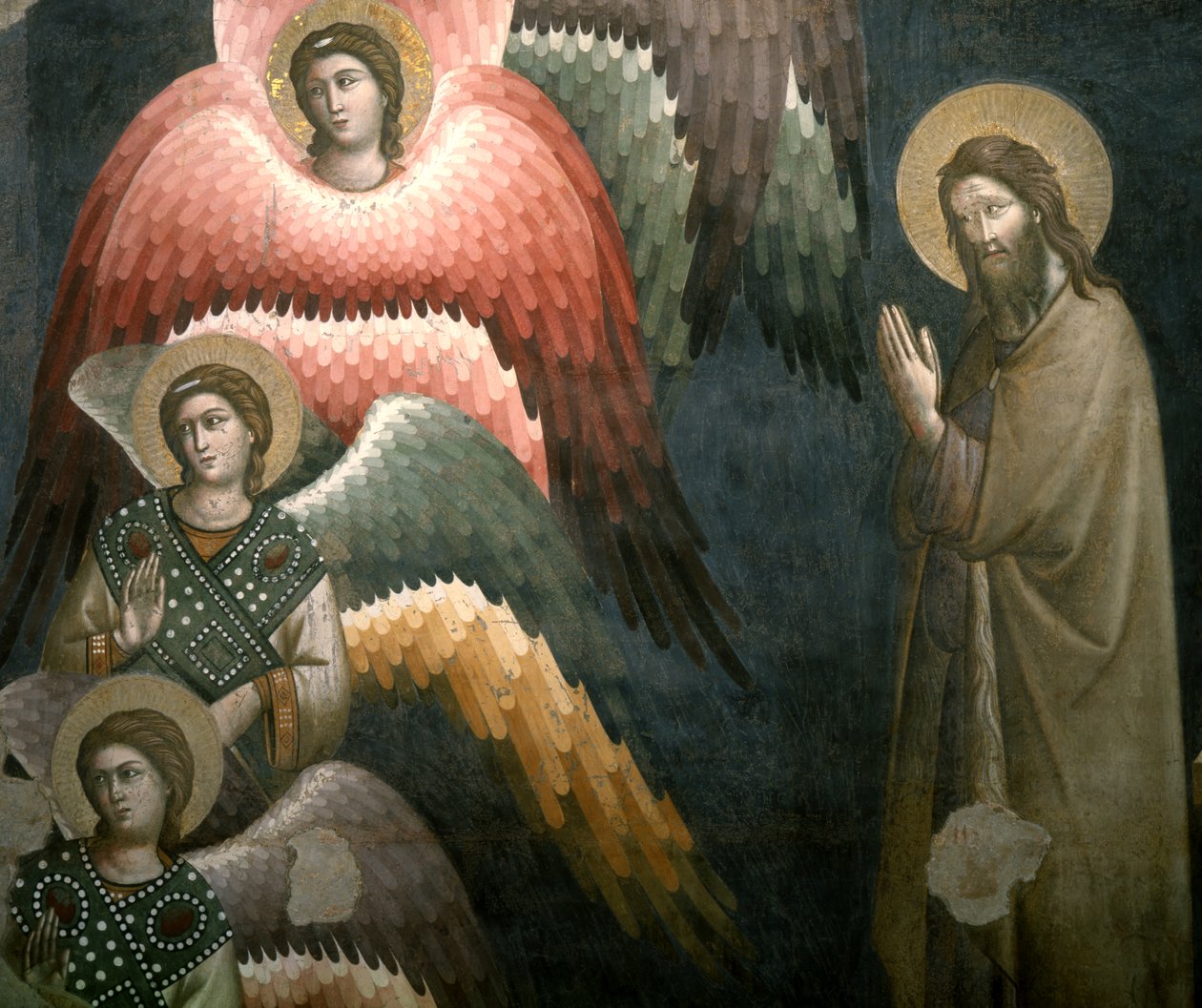 Engelen, detail (Laatste Oordeel), tweede helft van de 13e eeuw, fresco door Pietro Cavallini door Pietro Cavallini