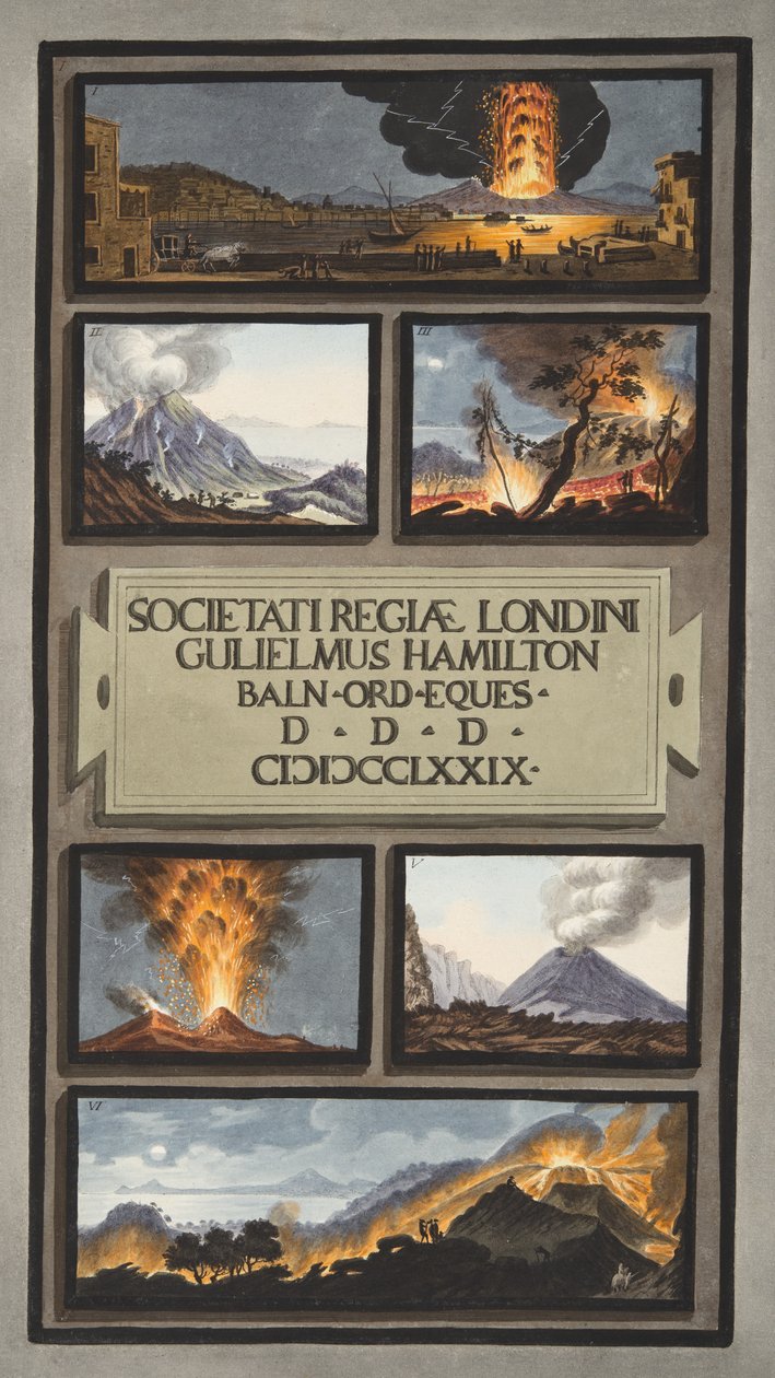 Fragmenten van vulkanisch materiaal van de Vesuvius na de uitbarsting van 8 augustus 1779, Plaat V, supplement bij 