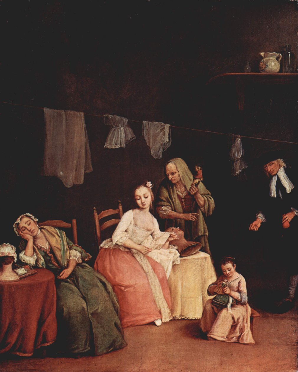 De hoedenmaakster door Pietro Longhi