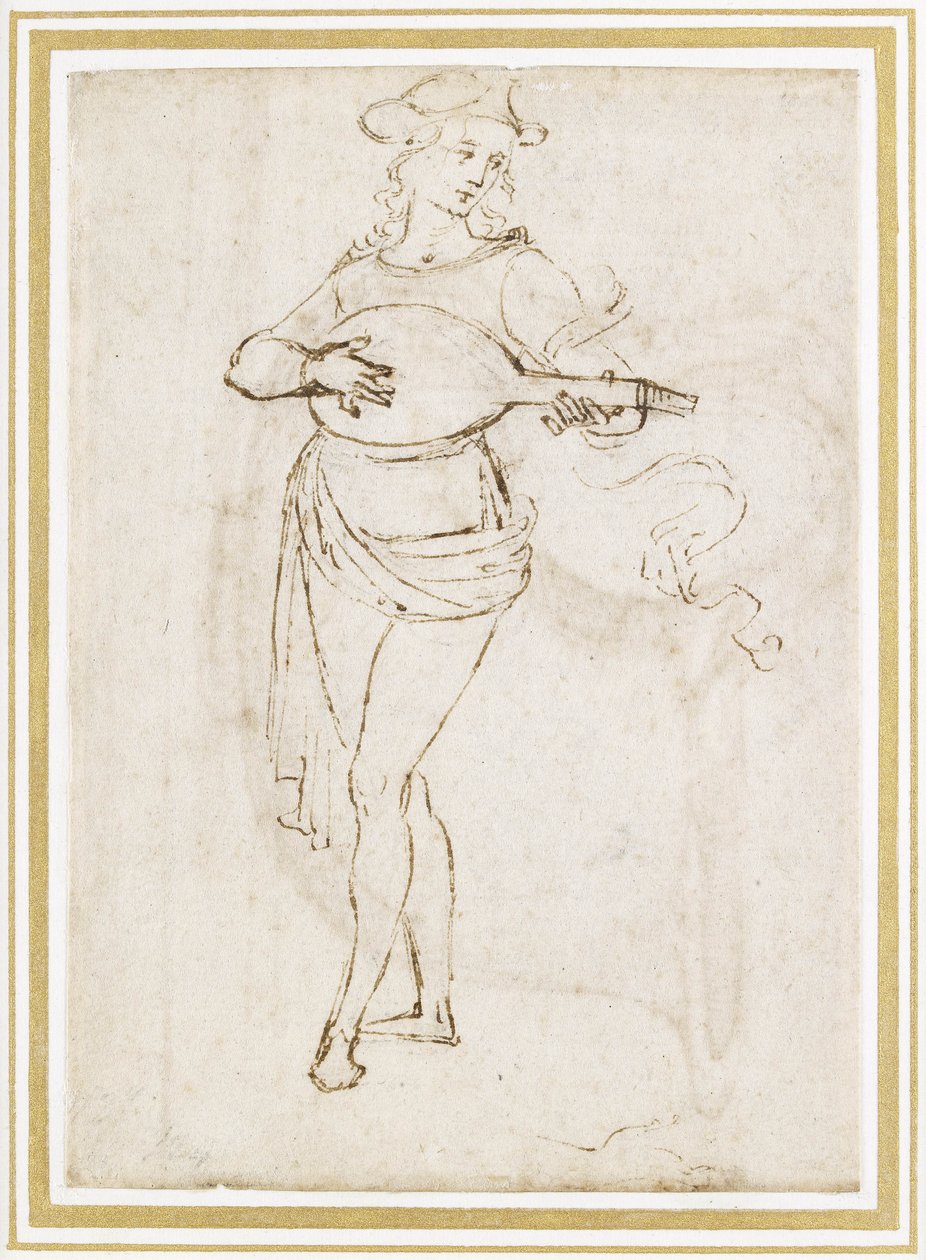 Een Luitspeler door Pietro Perugino