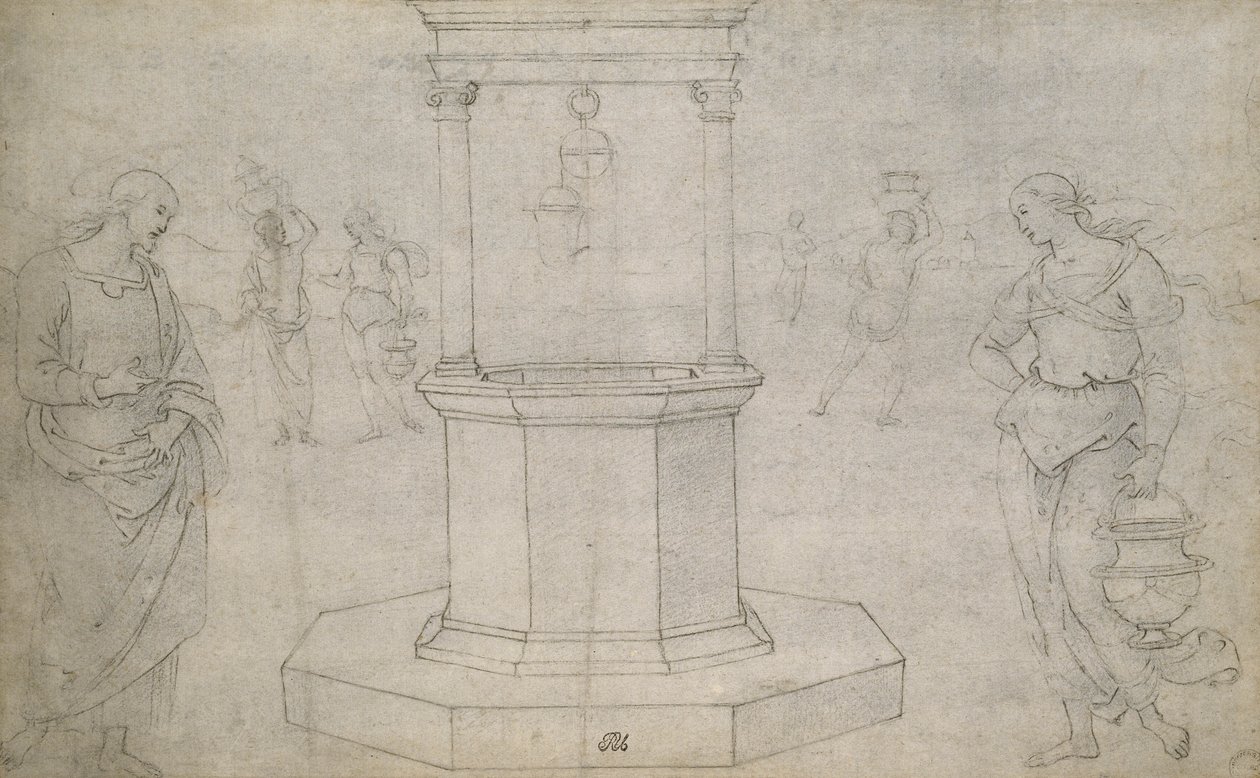 Christus en de vrouw van Samaria door Pietro Perugino