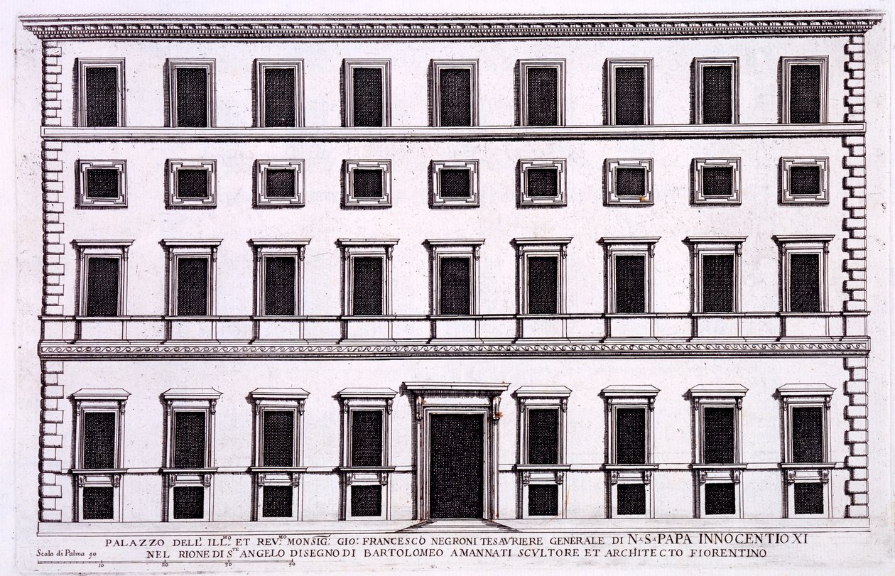 Palazzo van Giovanni Francesco Negroni, penningmeester van paus Innocentius XI, Rome, uit 