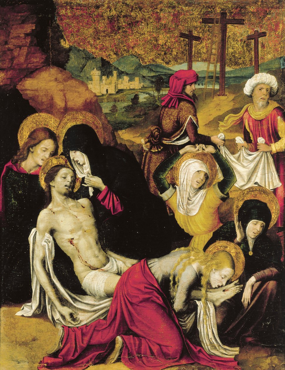 De Graflegging van Christus, of Pieta van Tanger, door Pietro Cavaro door Pietro Cavaro