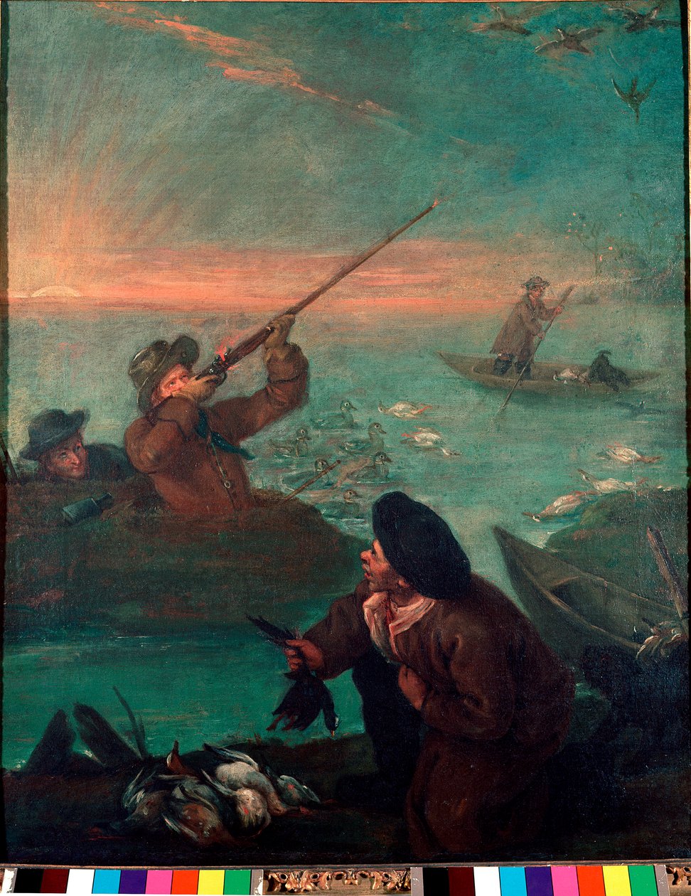 Eendenjacht in de lagune door Pietro Longhi