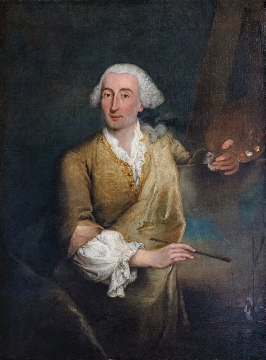 Italiaans: Portret van Francesco Guardi Portret van Francesco Guardi door Pietro Longhi