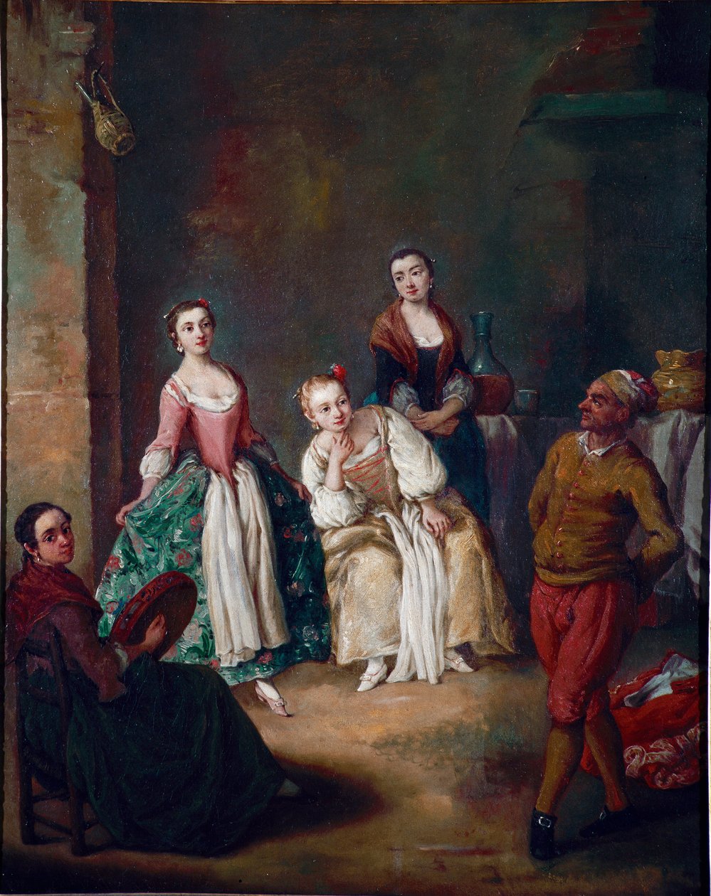 La forlane (La furlana), een populaire dans uit de regio Venetië. Schilderij door Pietro Longhi (1702-1785) 1750 door Pietro Longhi