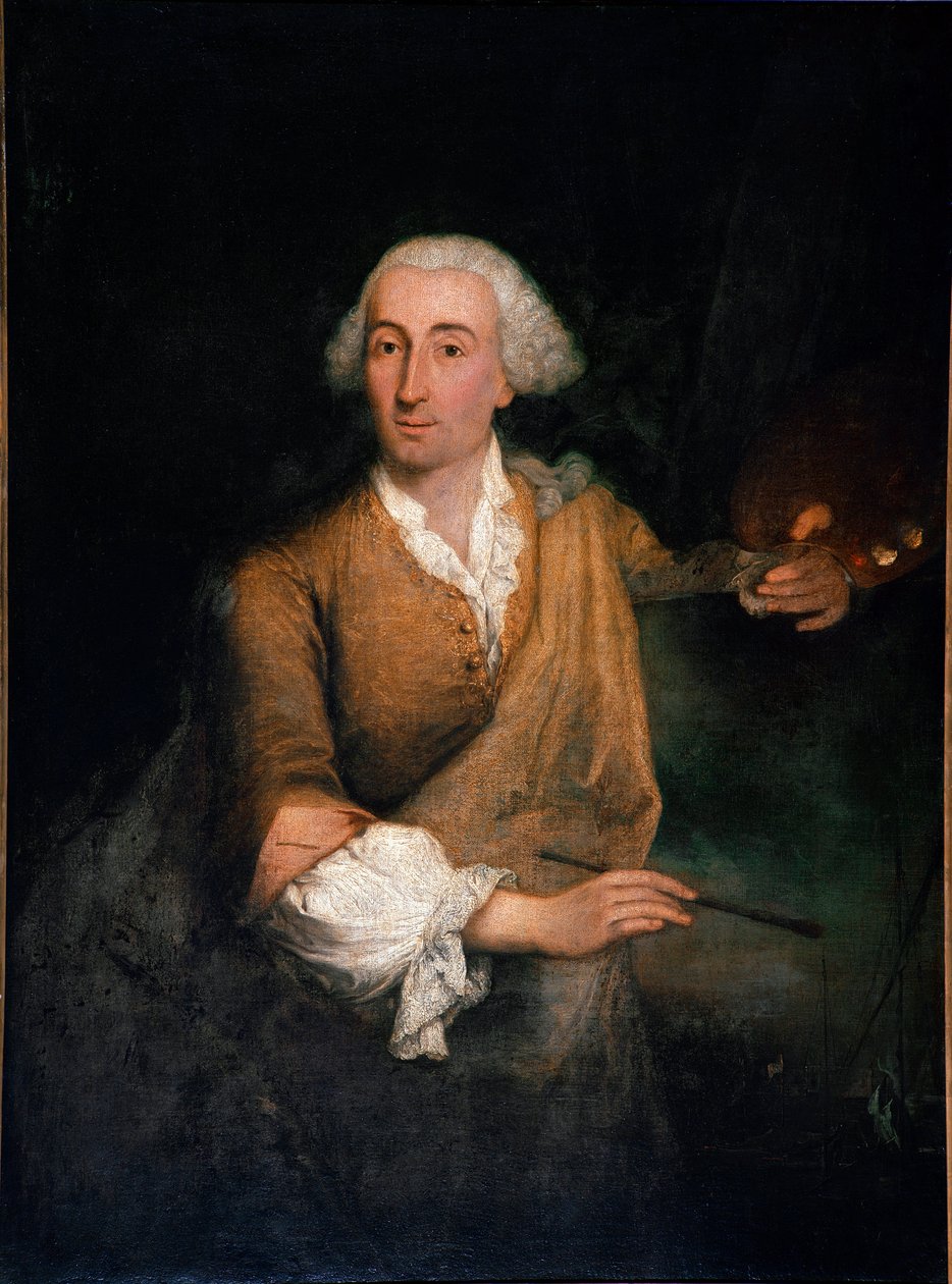 Portret van de schilder Francesco Guardi (1712-1793) op 52-jarige leeftijd door Pietro Longhi