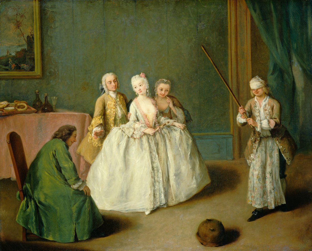Het spel van de kookpot door Pietro Longhi