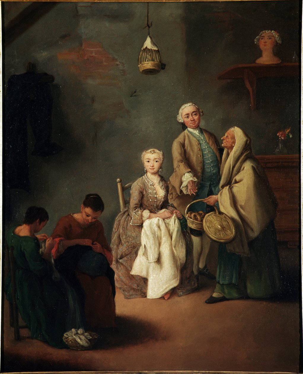 De school van werk door Pietro Longhi