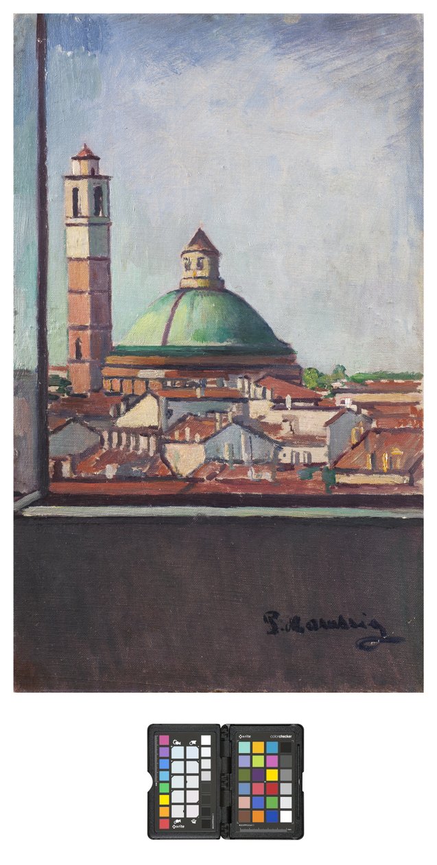 San Carlo-koepel in Milaan, 1928 door Pietro Marussig