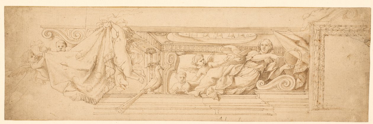 Allegorie van de eeuwigheid met de wapens van de Medici door Pietro Paolo Baldini