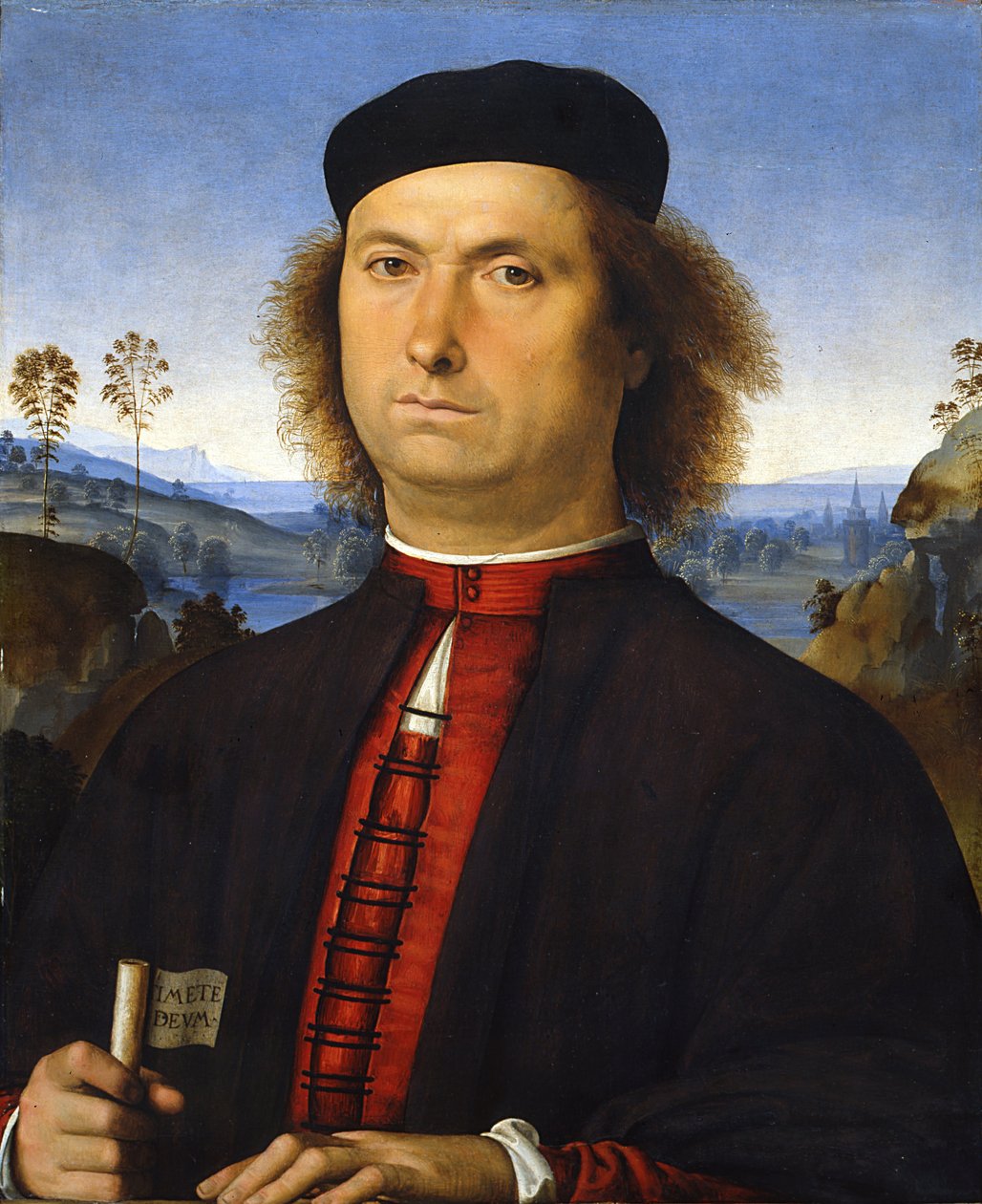Portret van Francesco delle Opere, 1494 door Pietro Perugino