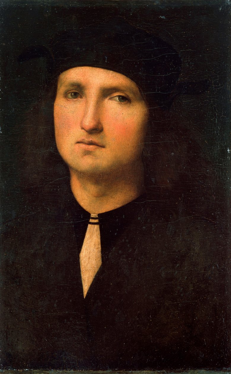 Portret van een jonge man door Pietro Perugino