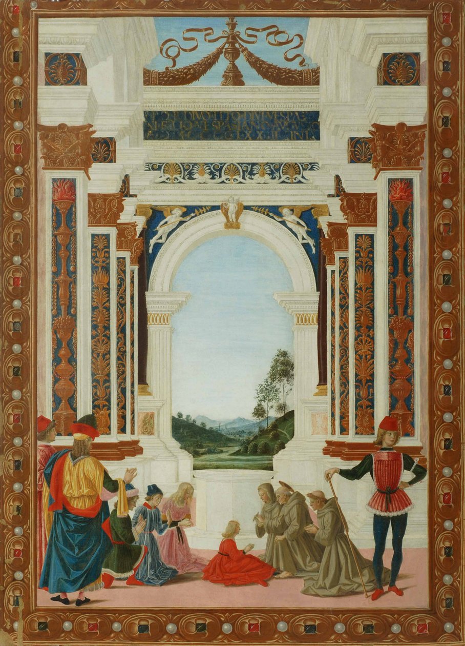 Het Genezende Wonder van Sint Bernardus, ca. 1473 door Pietro Perugino