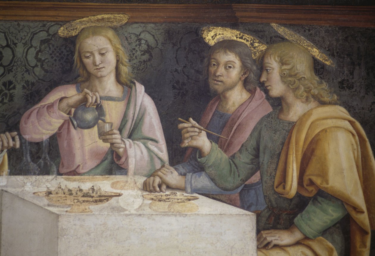 Het Laatste Avondmaal (detail) door Pietro Perugino